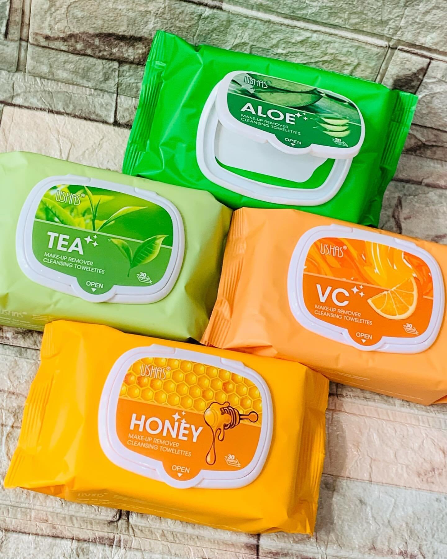 Chusteczki Oczyszczające do Demakijażu USHAS