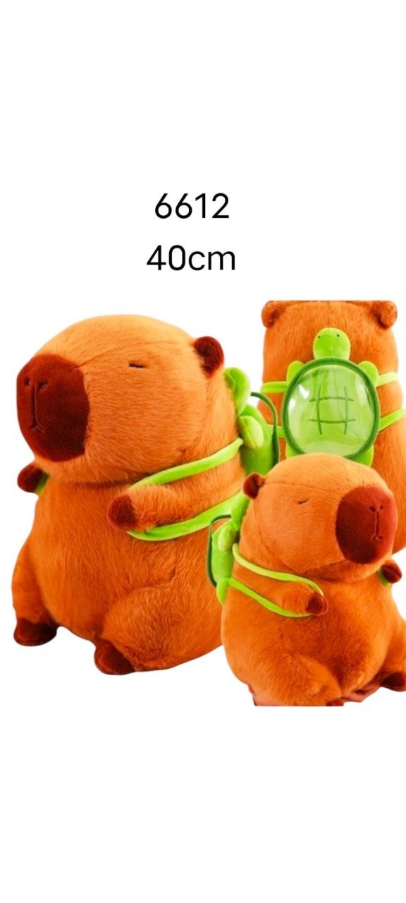 MAskotka Kapibara z Plecakiem 40cm