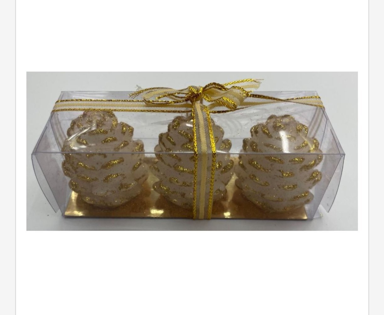 Zestaw Świeca Dekoracja Świąteczny