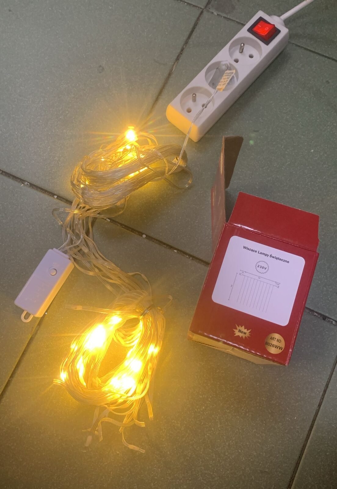 Wiszące lampy świętaczne 200led 3x2metr